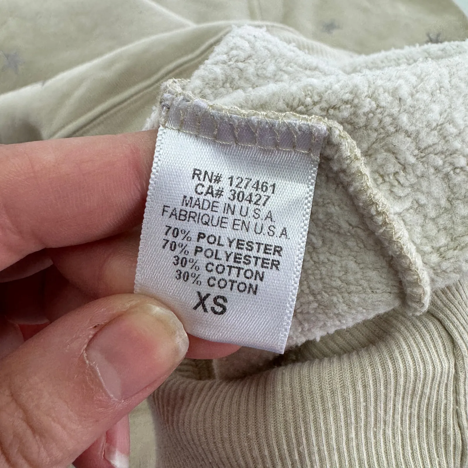 Wildfox Sweatshirt Womens X Small‎ Cream Twinkle Sommers Pullover - Image 6