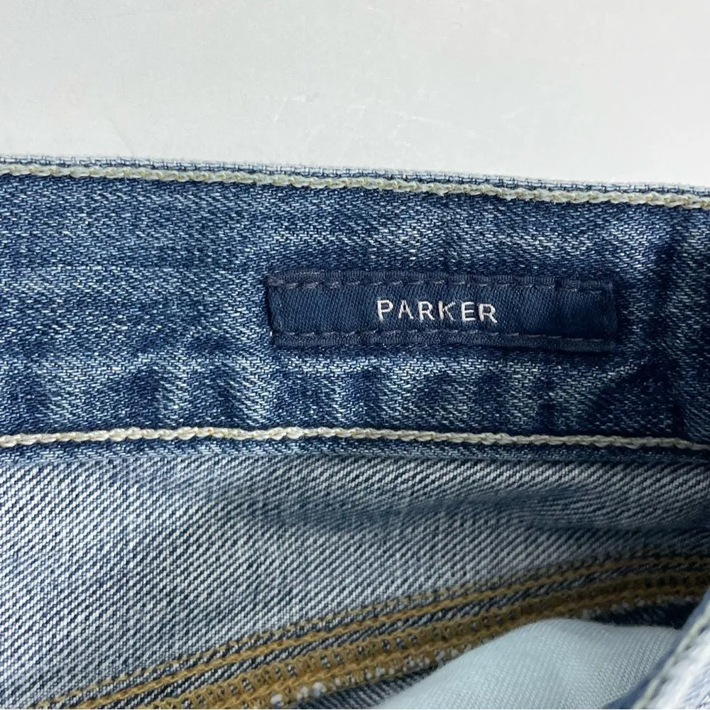 Agolde Parker Jean Shorts Med‎ Blue Wash Frayed Hem Size 29 Denim - Image 7