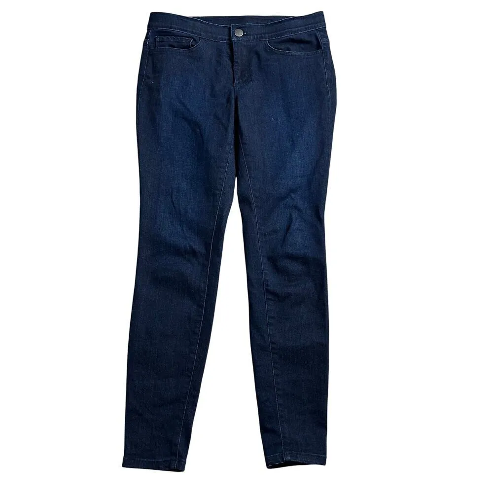 J. Jill Womens Denim Leggings Size 6 Dark Wash Stretch 5 - Image 3