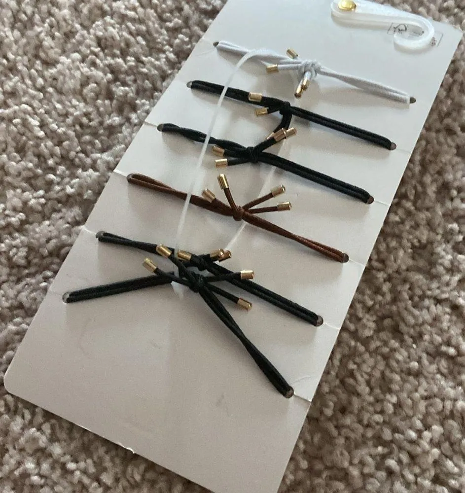 6 stylish hair tie set Black - Image 5