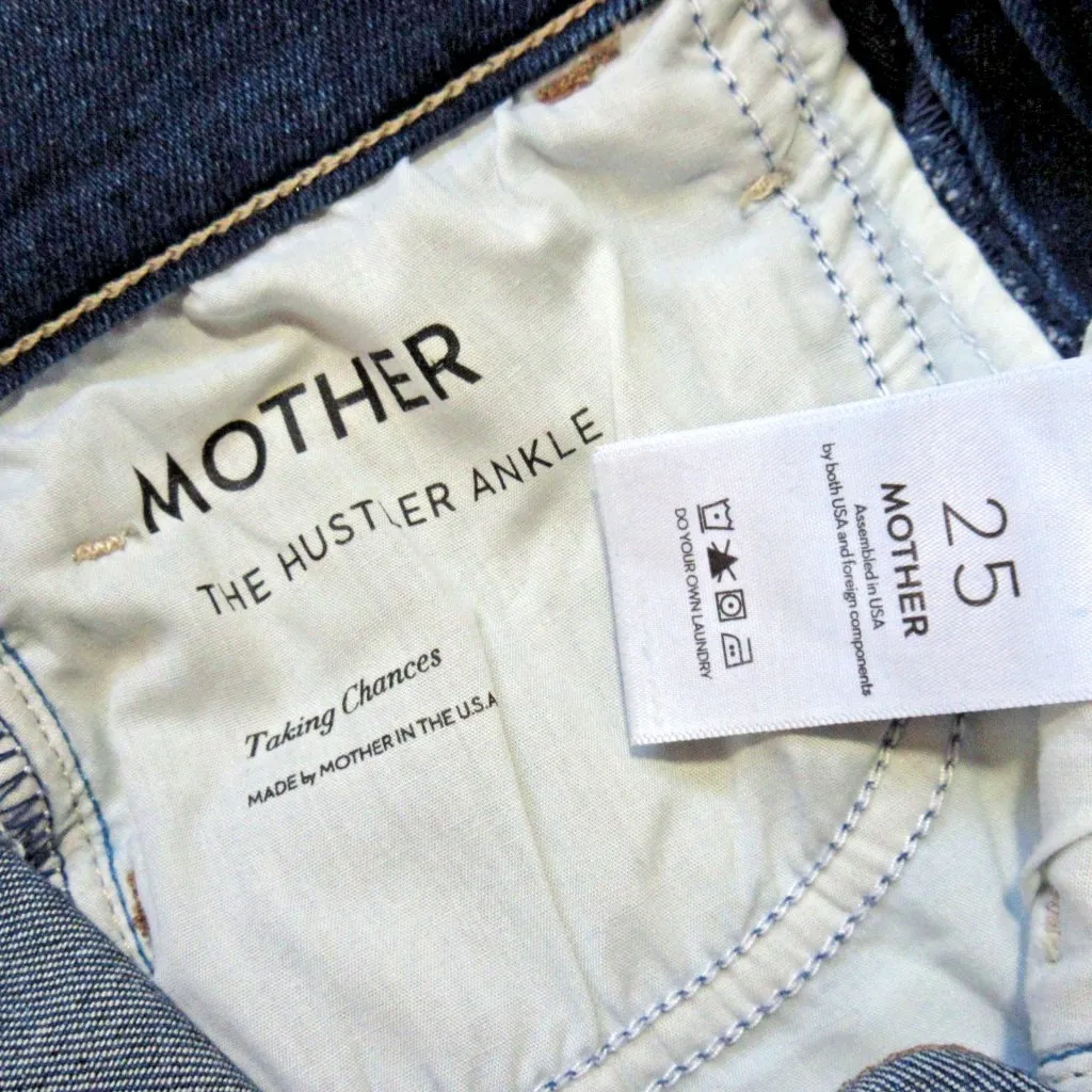NWT Mother Hustler Ankle in Taking Chances High Rise Boot Crop Stretch Jeans 25 Blue - Image 4