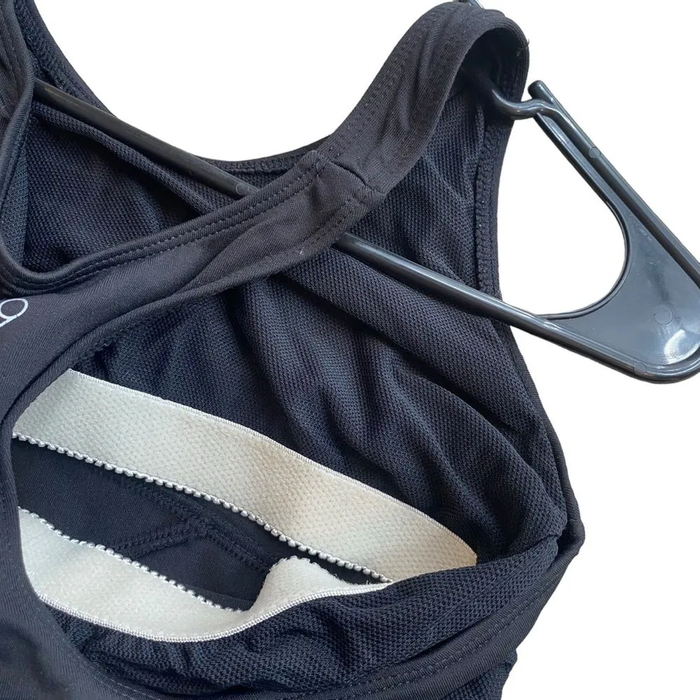 Splits59 Women’s M Bandage Racerback Athletic Tank Black Ruched Sides Shelf‎ Bra - Image 9