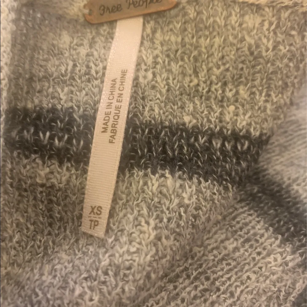 Free People Long Gray Striped Sweater or dress - Image 6