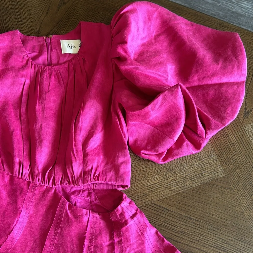 AJE Admiration Asymmetric Mini Dress, Fuchsia, Size AUS 6 US 2, $425 Pink - Image 13