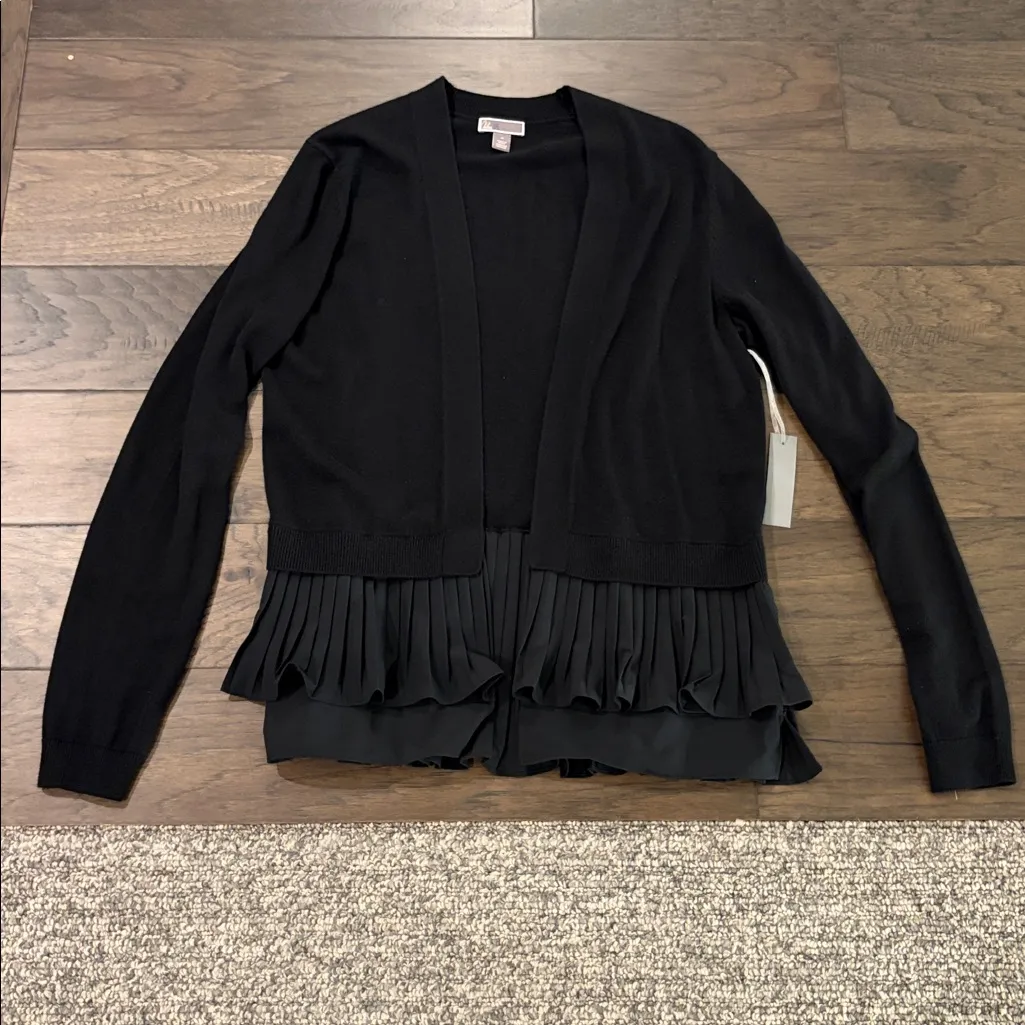New with Tags Chelsea28 Ruffle Pleated Hem Cardigan Sz M - Image 6