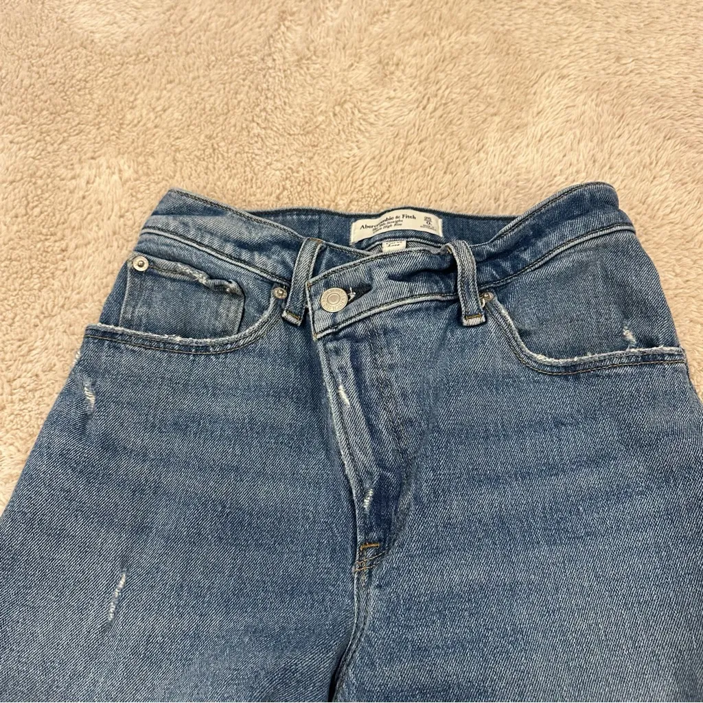 abercrombie and fitch the 90s straight ultra high rise jeans size 25 - Image 5