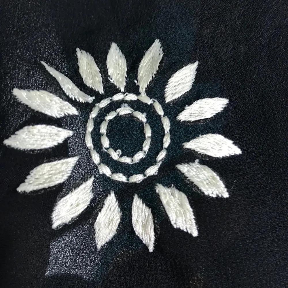 Free People semi sheer black tie open sleeve top - Image 10