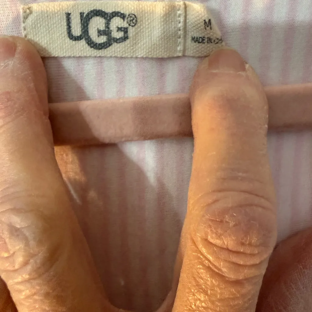 UGG Pink and White Striped Shirt - Image 6