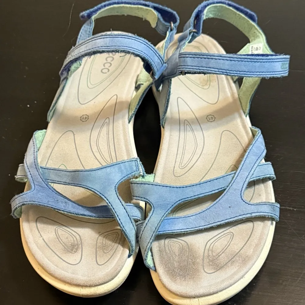 Ecco Blue and Green Strappy Sandals - Image 2