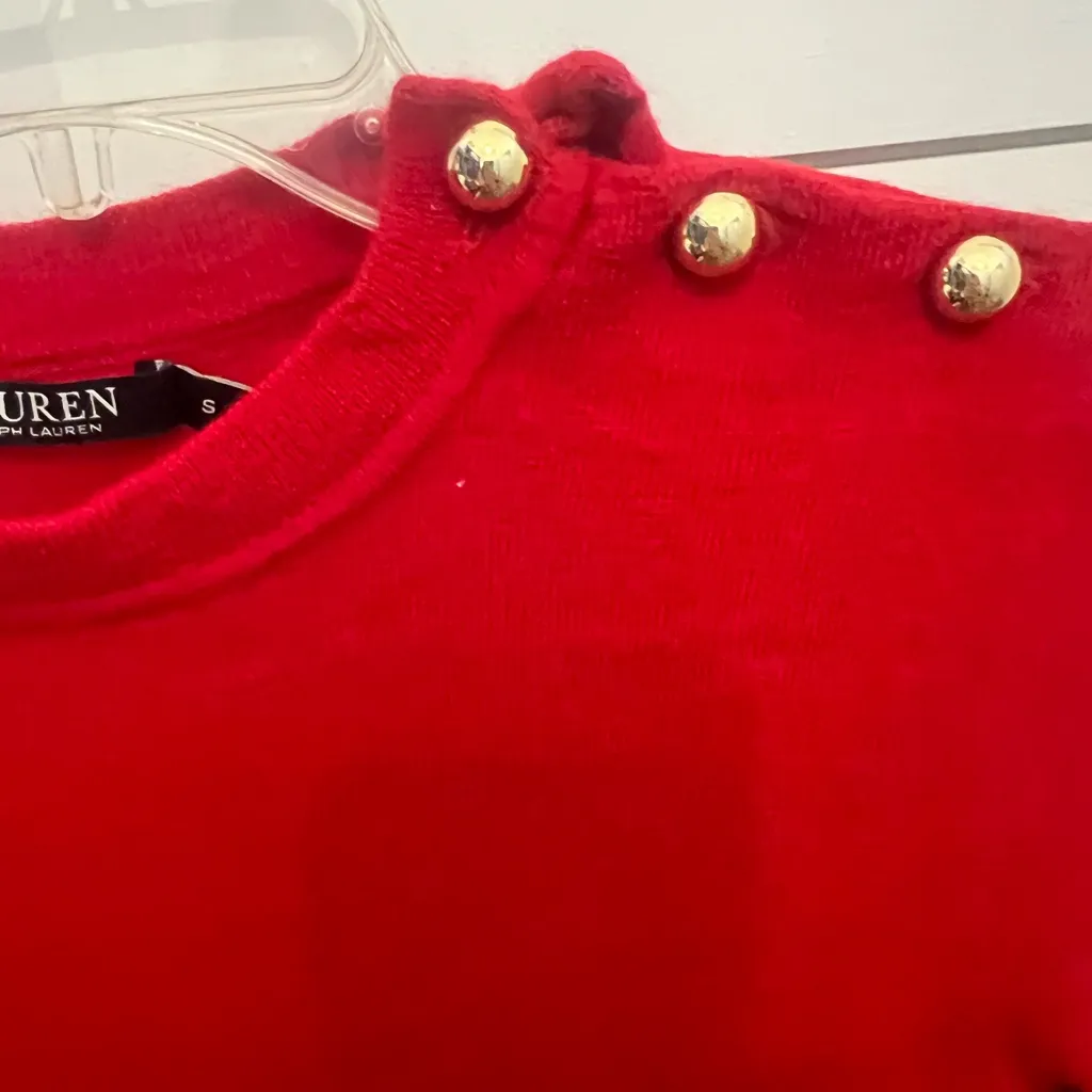Ralph Lauren red 100% wool red‎ sweater
Bottom portion 100% linen size small - Image 3