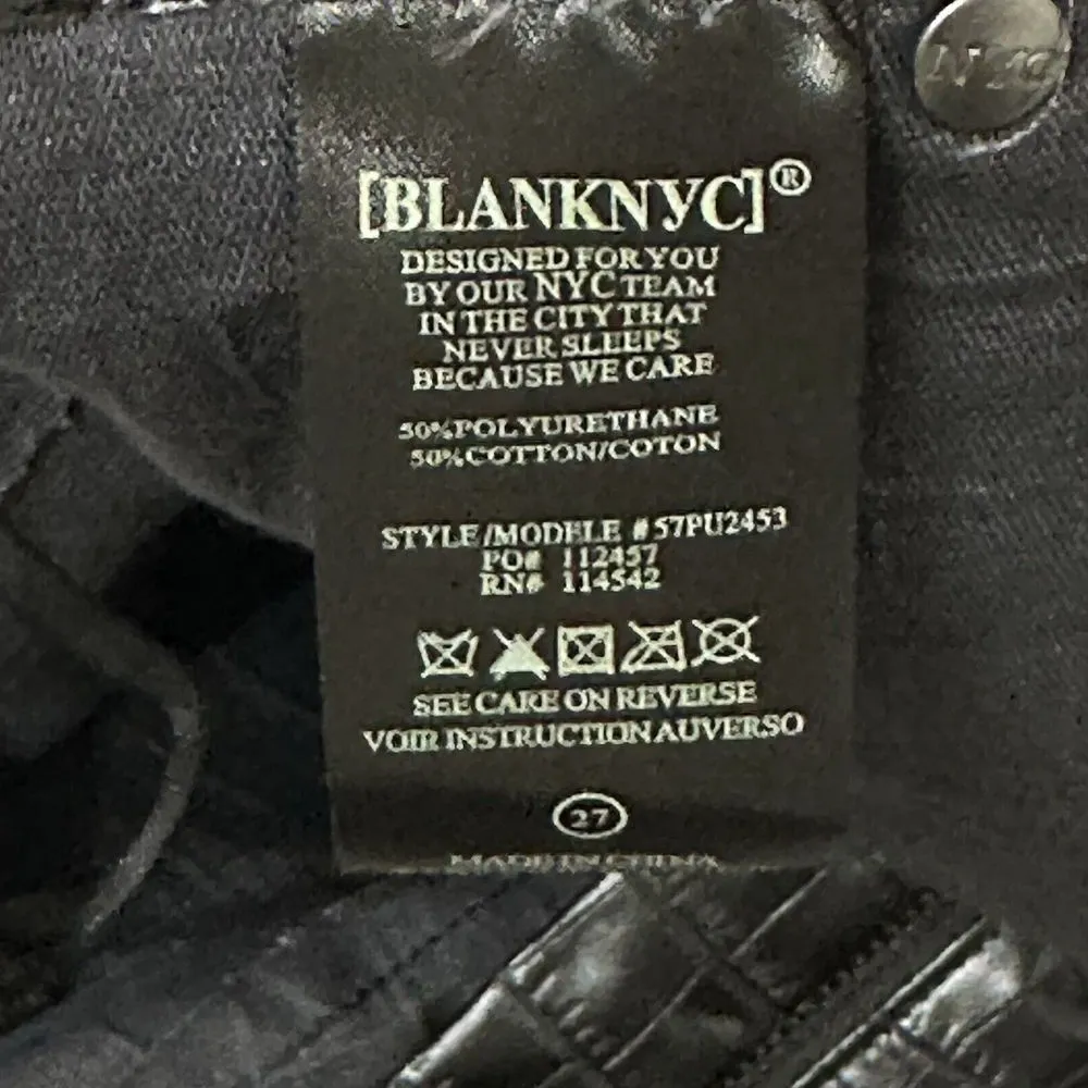 NWT! Blank NYC Vegan Leather Crocodile Print Pant Size 27‎ High Rise (MSRP $97) - Image 8