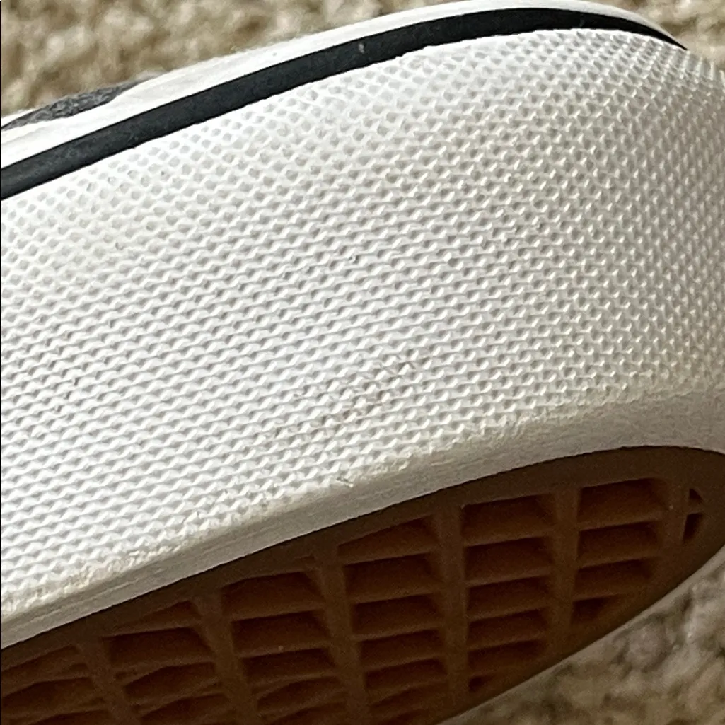 Vans Women’s Black and Marshmallow Checkerboard Slip-On Sneakers Size 6 - Image 9