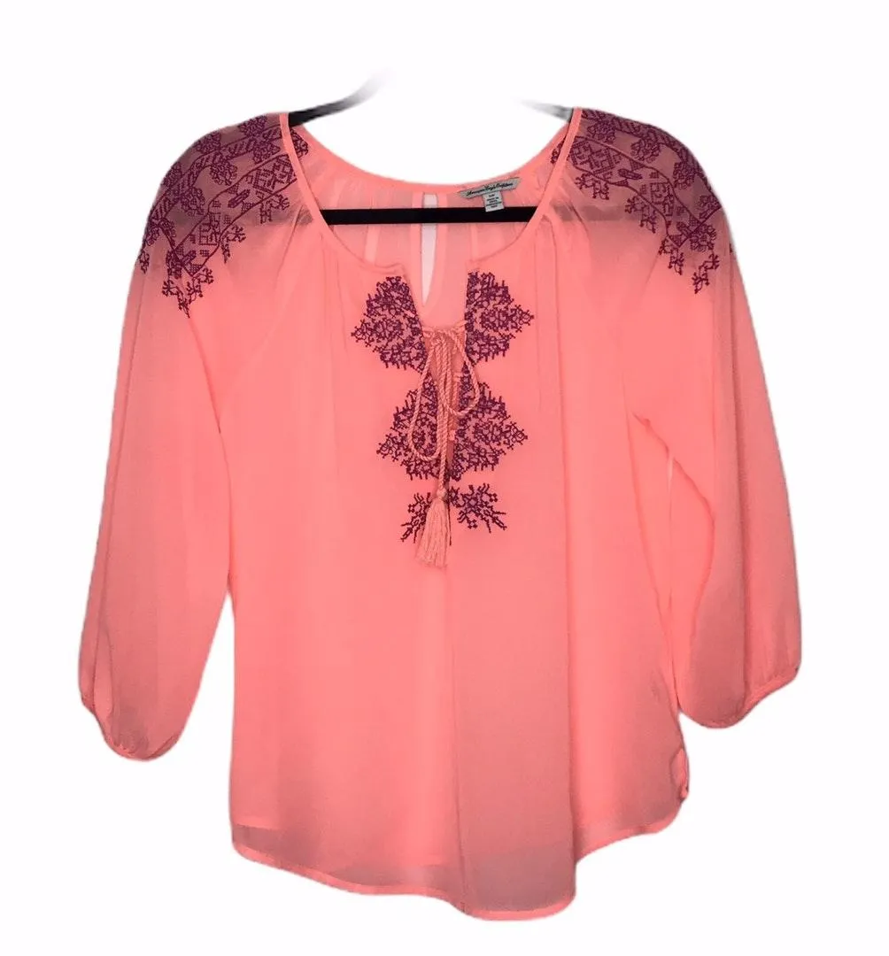 American Eagle-Peasant Blouse - Image 2