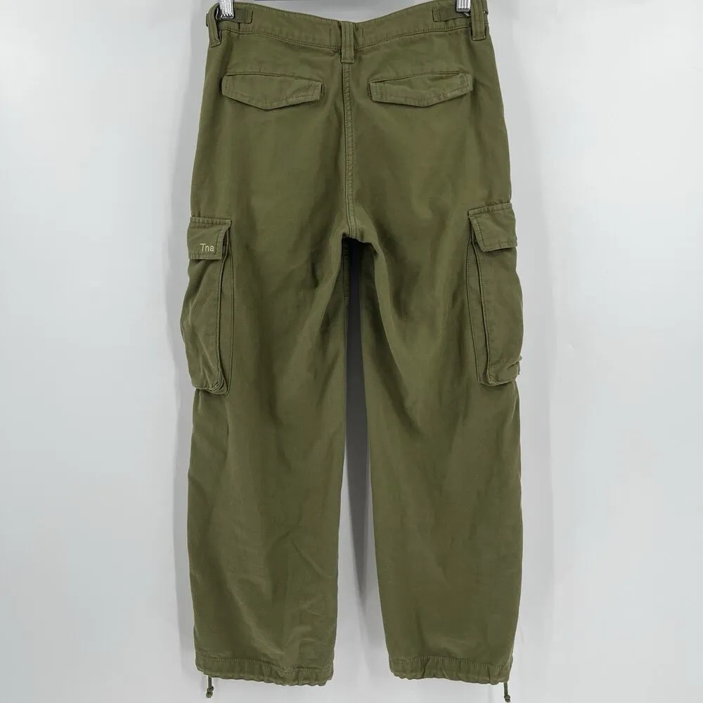 TNA Aritzia Supply Cargo Pants Green Heavyweight Cotton Baggy Women’s Size‎ 0 - Image 6