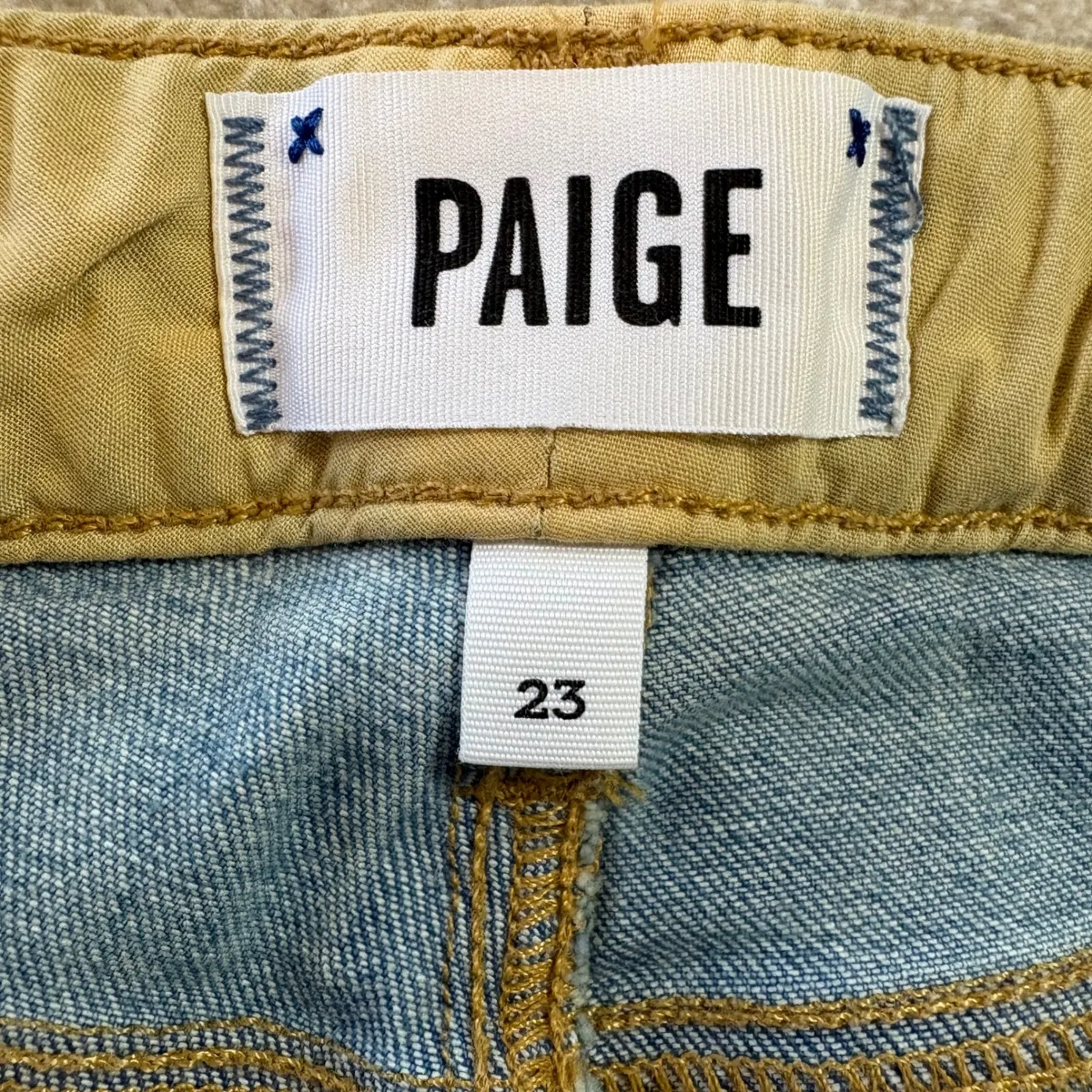 Paige Jimmy‎ Jimmy Denim Shorts Womens Size 23 Cuffed Hem Light Wash Casual - Image 2