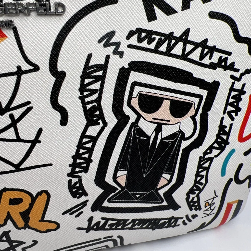 Karl Lagerfeld Paris White Faux Leather Wristlet NWT!!! Maybelle $118 - Image 2