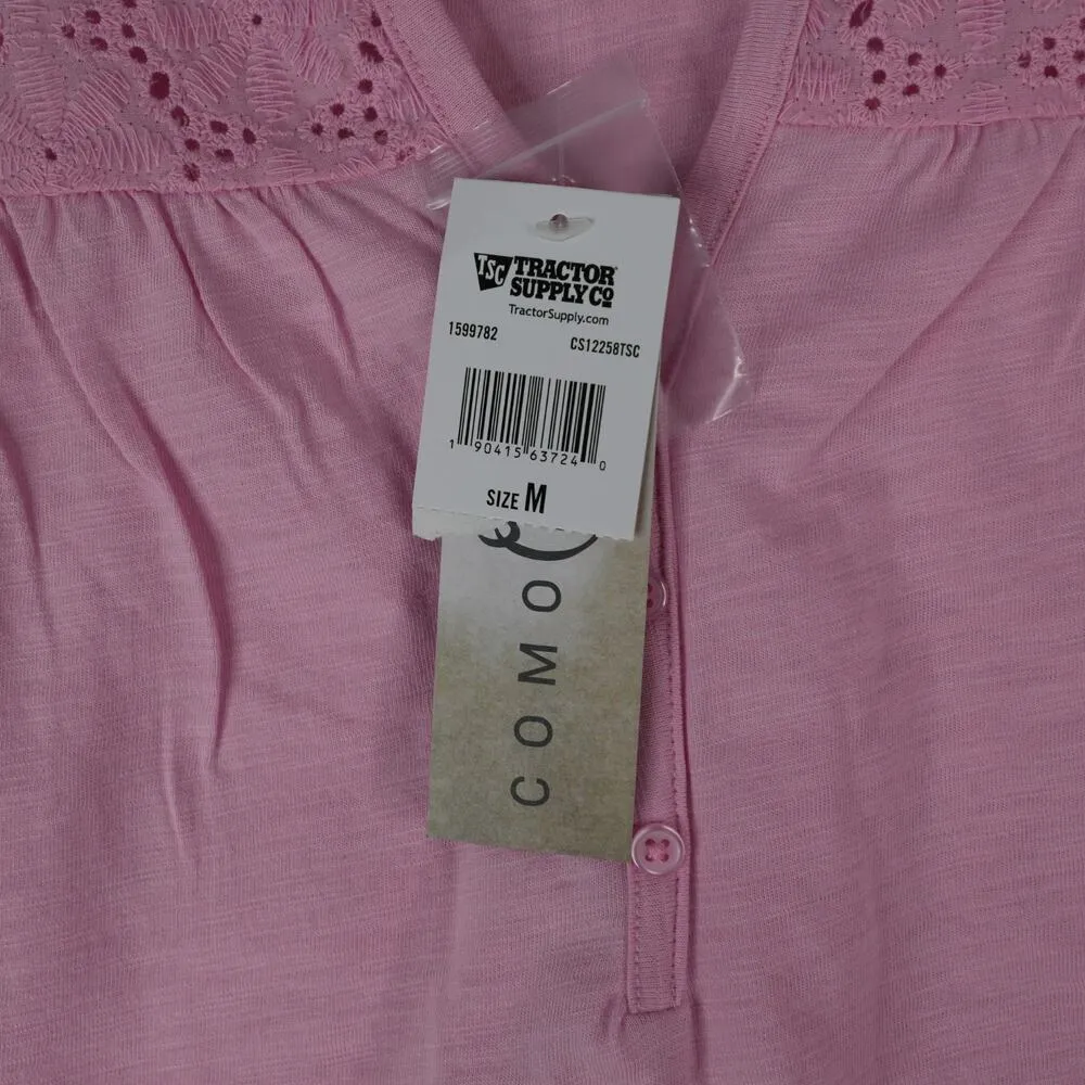 Como Vintage Sleeveless Tank Top V Neck Shirt Womens M Pink New Tractor Supply - Image 6