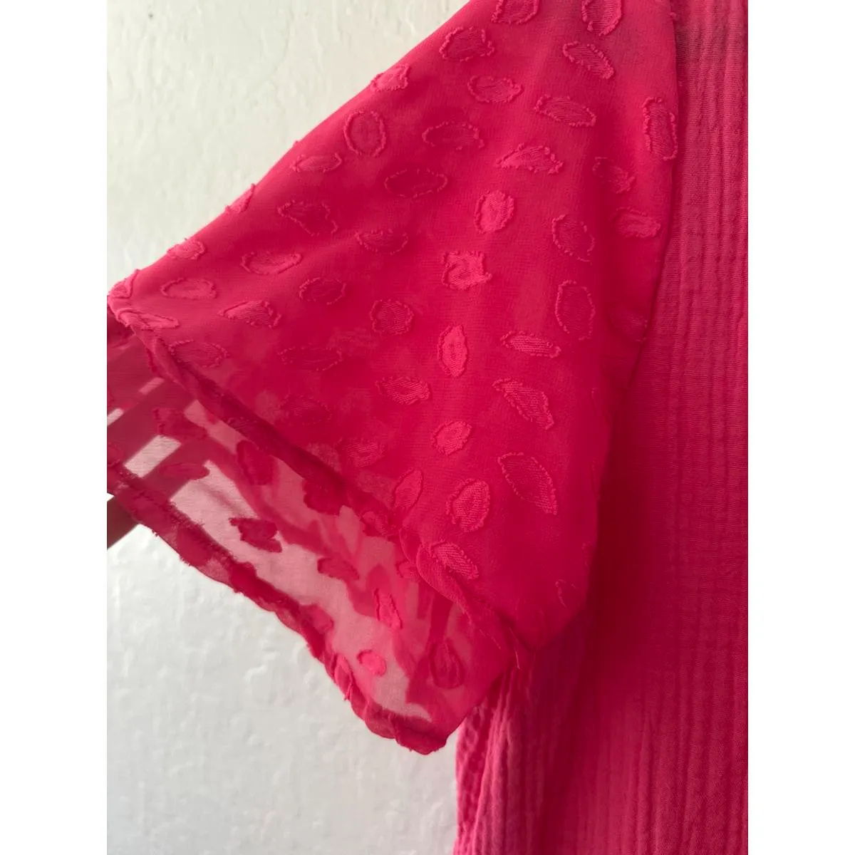 Bibi Pink Short Sleeve V - Image 3