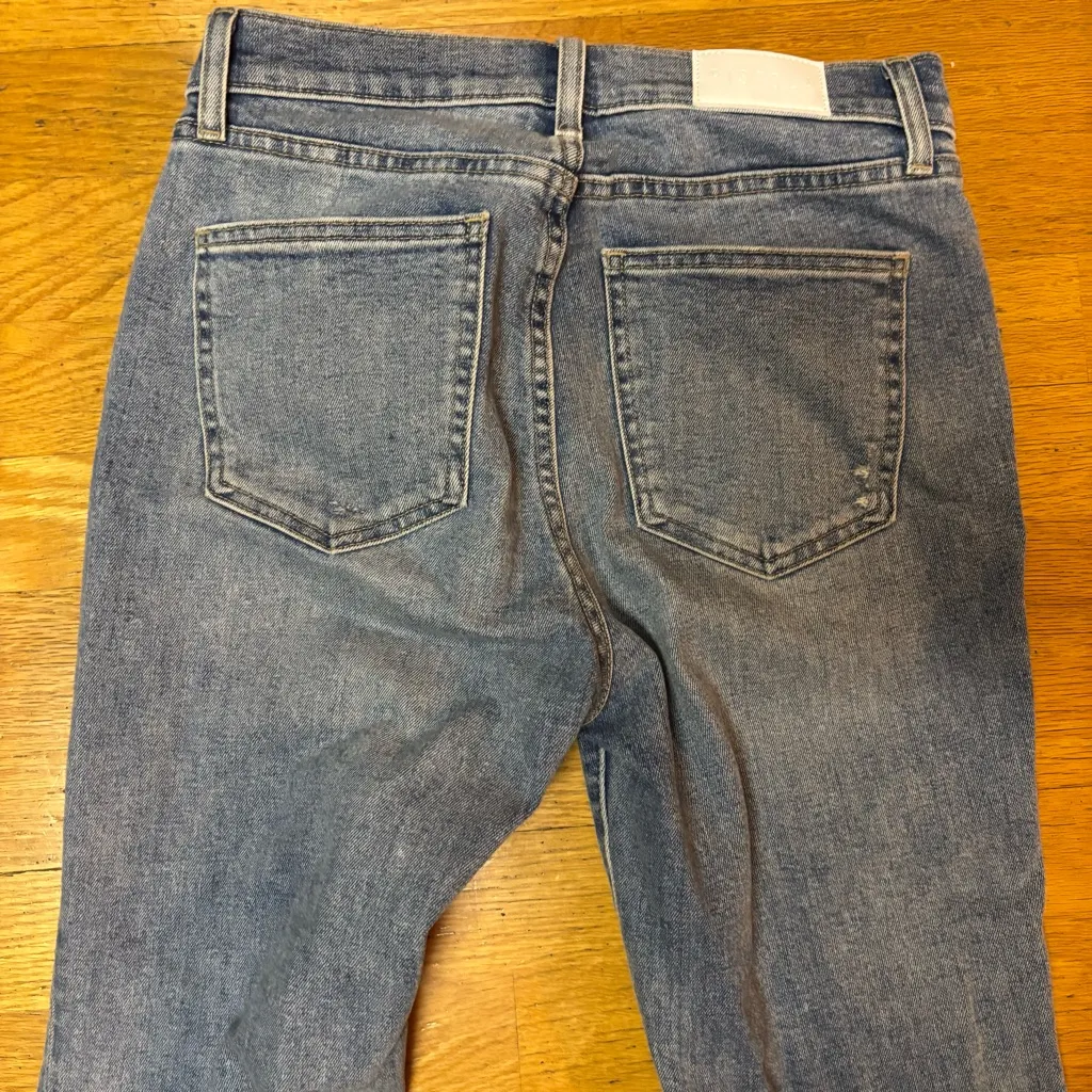 Pistola Lennon High Waist Chew Hem Crop Bootcut Preppy Coastal Jeans 27 - Image 7