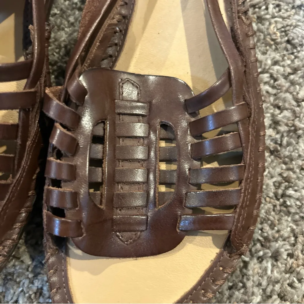 Predictions Brown  Woven Huarache Style Sandals, Women’s Size 8.5  Brazil - Image 3