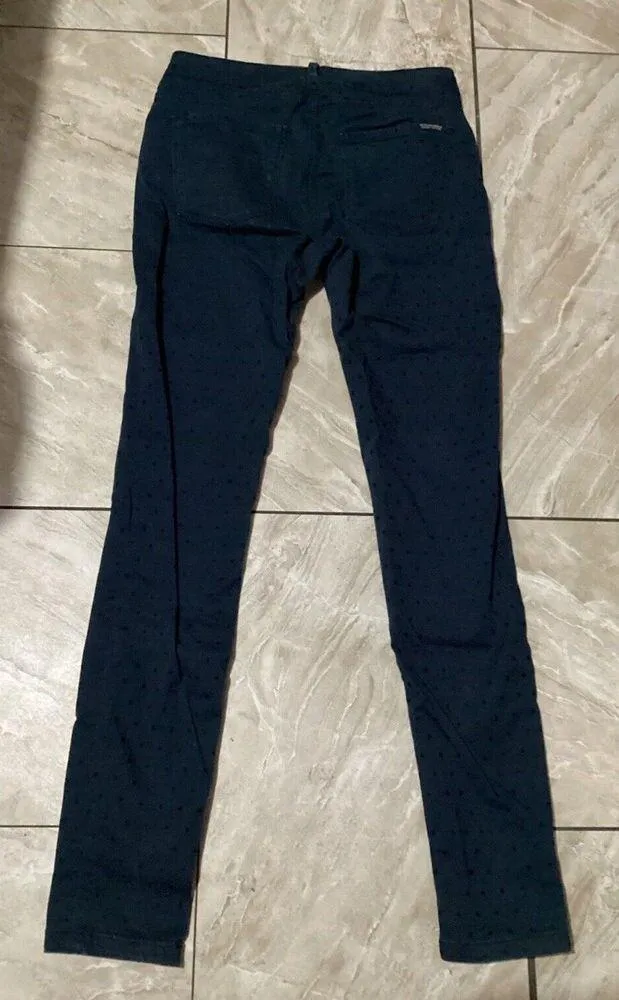 Scotch & Soda Navy Blue Mid Rie Skinny Jeans Star Printed 26 - Image 3