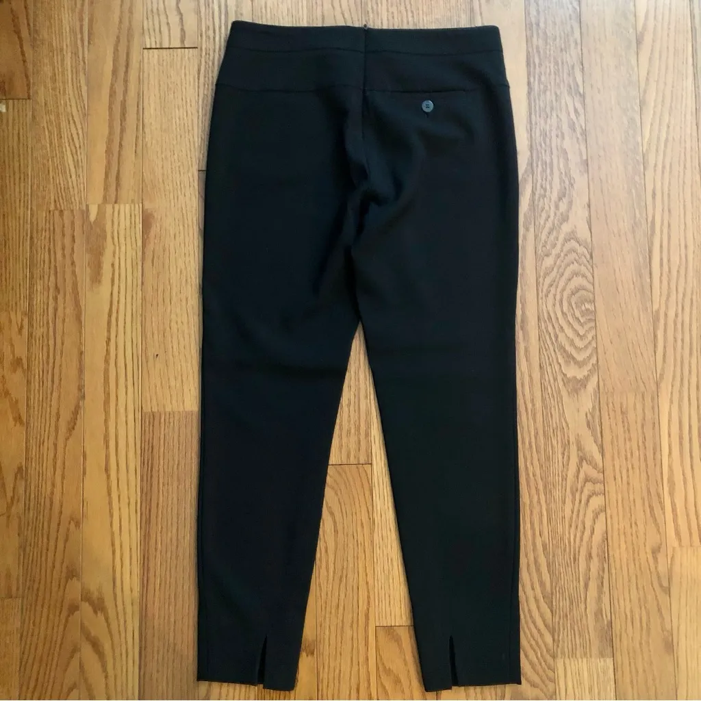 Halston Heritage Tapered Slim Ankle Zipper Tuxedo Black Pants Women’s Size 6 - Image 6