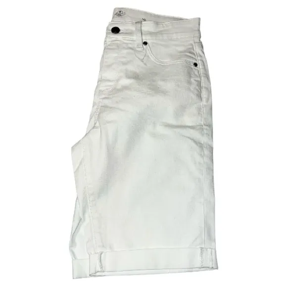 St. John's Bay Women's White Bermuda Shorts - Image 3
