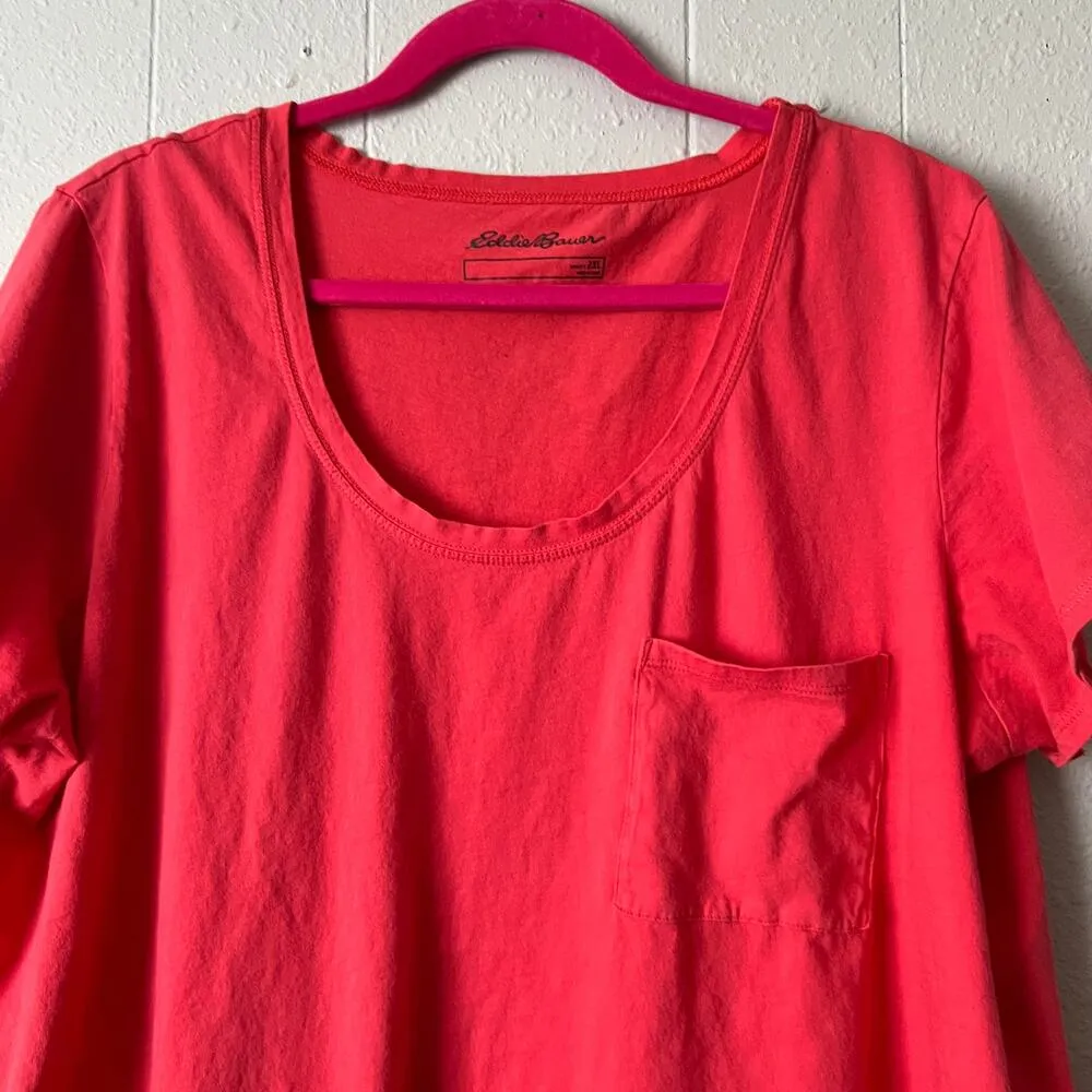 Eddie Bauer Womens T-Shirt 2XL Cotton Lightweight Relaxed Comfort Everyday Wear - Image 2