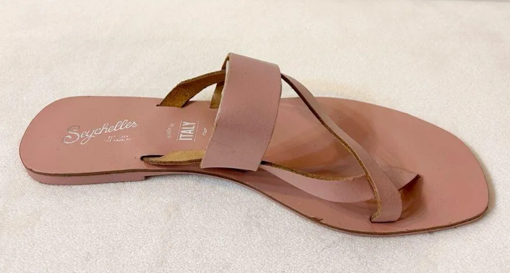 Seychelles Destiny Pink Leather Sandals Size 8.5 - Image 9