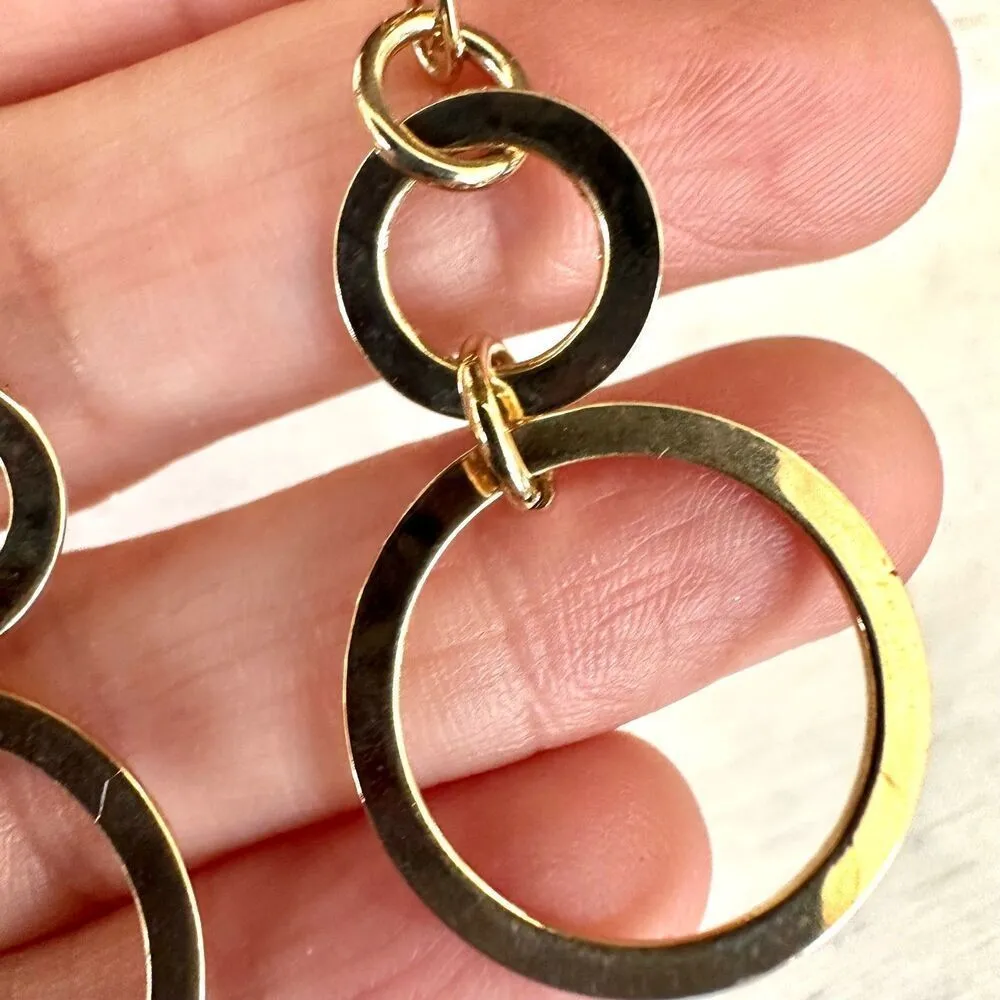 Chico’s gold tone Rudy circle drop earrings - Image 5