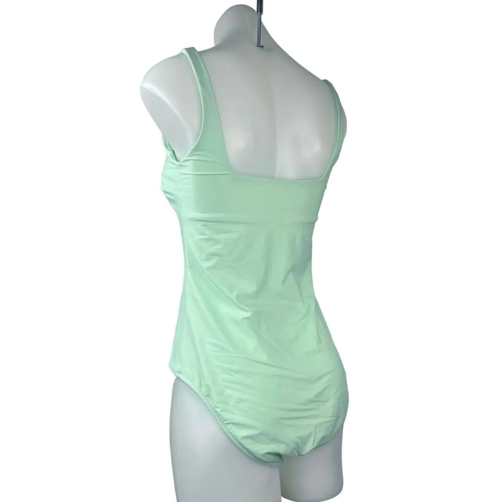 Bondi Born Margot Mint Green Square Neck Wide Strap One Piece Swimsuit Size 10 - Image 5