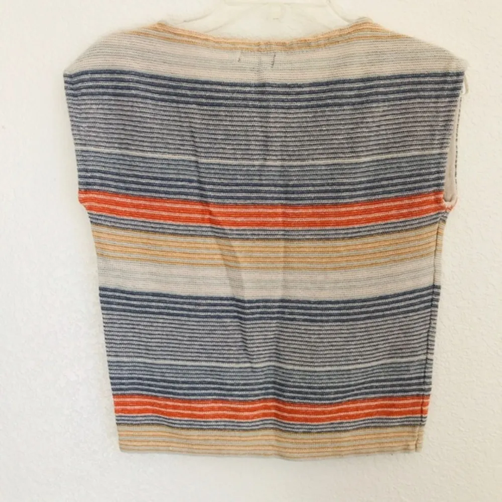 CHAPS  denim stripe sleeveless muscle tee sweater - Image 4