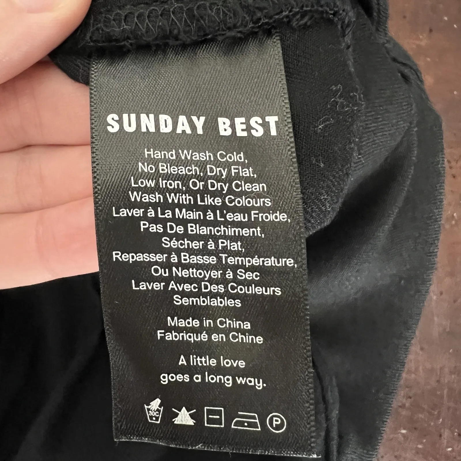 Aritzia Sunday Best Black Tie Belted Flowy Pants High Rise Rayon Women's Size 10 - Image 9