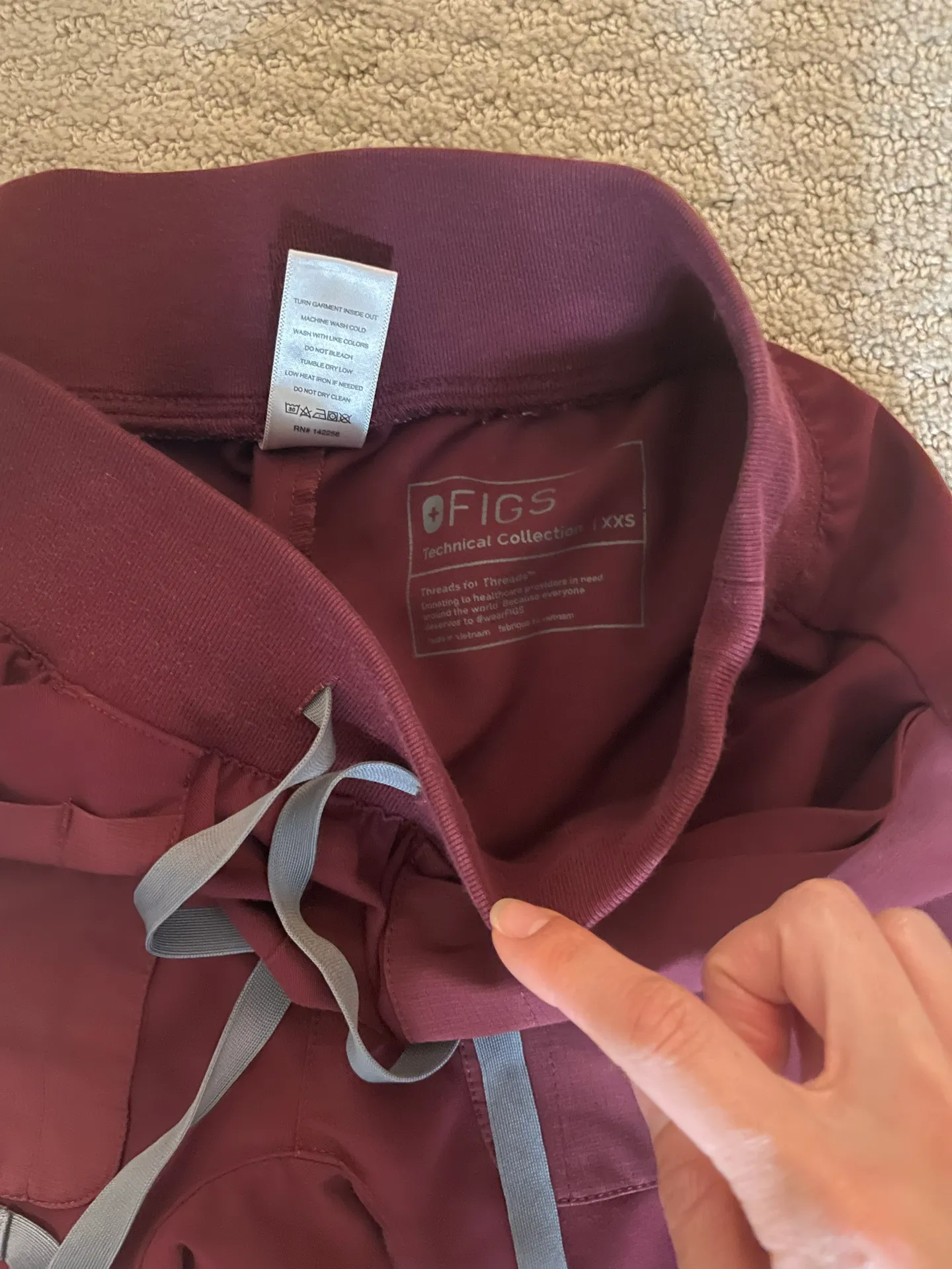 Zamora Joggers - XXS - BURGUNDY - Image 2