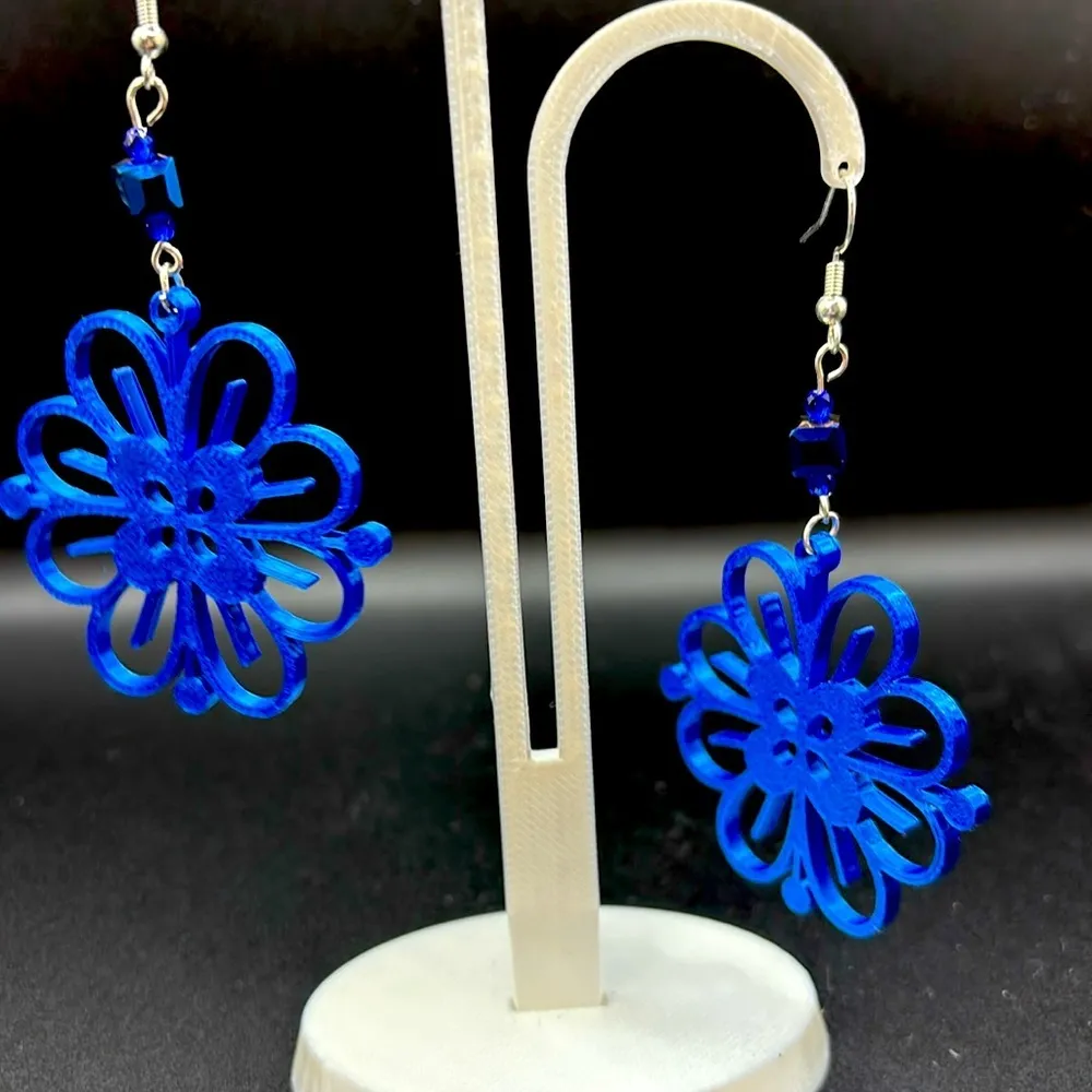 The Bouquet Bud Earrings Blue - Image 5