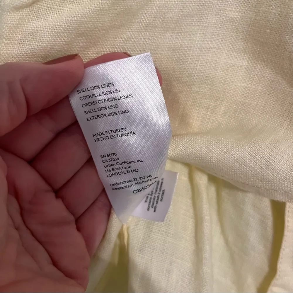 NEW Free People 100% Linen Crossover Back Bennie Crop Blazer. NWT XS - Image 9