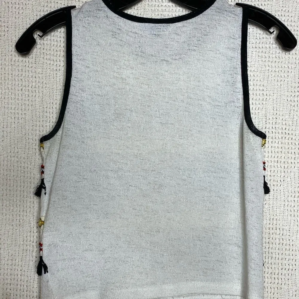 TopShop‎ Sweater Tank White Black - Image 6