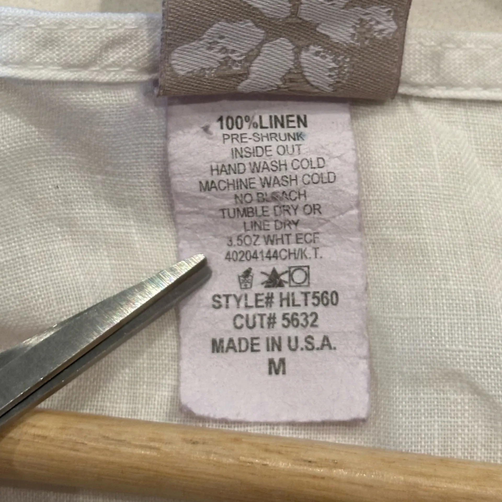 Match‎ Point 100% Linen Sleeveless Ruffle Hem Top Size Medium White - Image 4