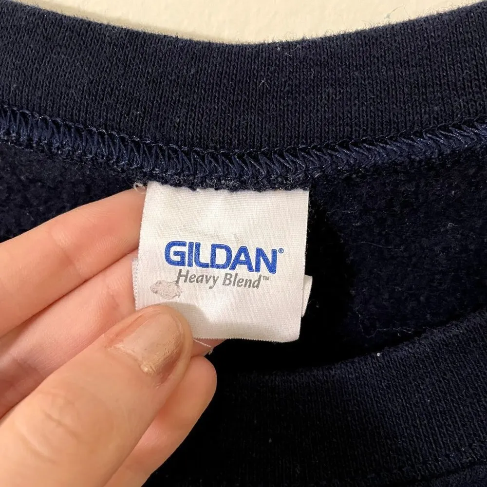 Friends Don't Lie decal sweater crewneck navy sweatshirt comfortable casual top Blue - Image 5