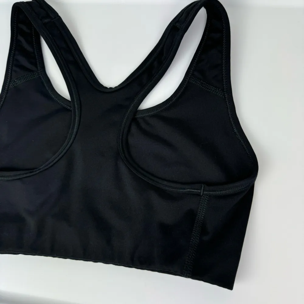 Nike Swoosh Futura Womens Sports Bra Sz XS Black White Dri Fit - Image 7