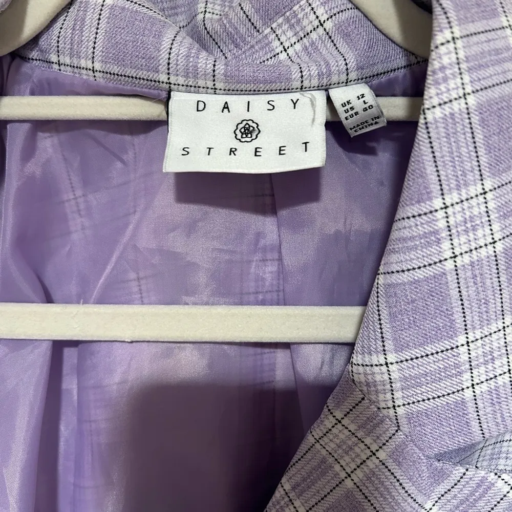 Purple Plaid Blazer - Image 4