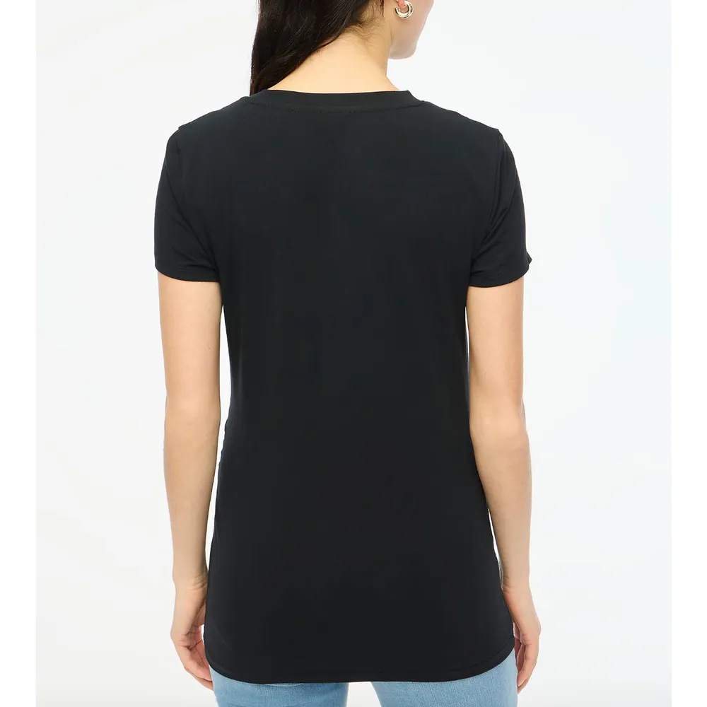 J.Crew Maternity Crewneck Tee Shirt Stretch Cotton Black Basics Casual XXS NWT - Image 2