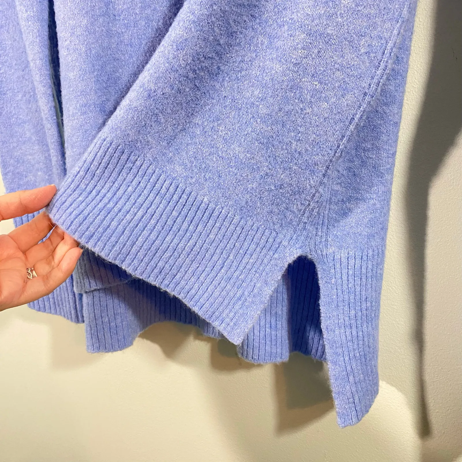 J Crew Women Periwinkle Blue Wool Alpaca Blend Turtleneck Pullover Sweater Sz XS - Image 6