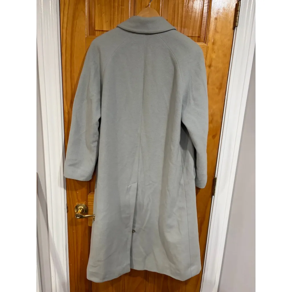 Missoni Donna Coat Teal Wool Blend Made in Italy Vintage Long Overcoat 90s flaw - Image 10