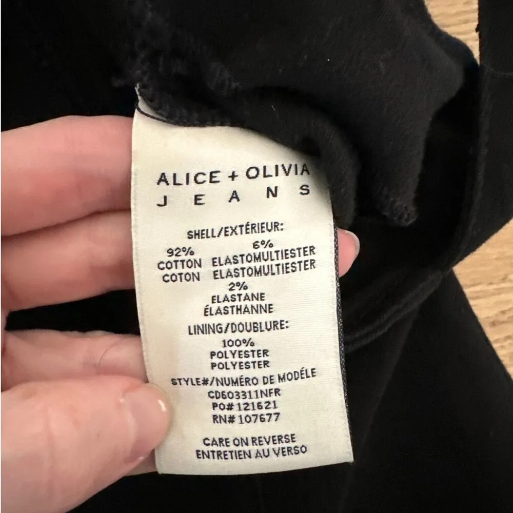 Alice + Olivia Jeans - Kinley Tie Shoulder Gaucho Jumpsuit in Black - Image 4