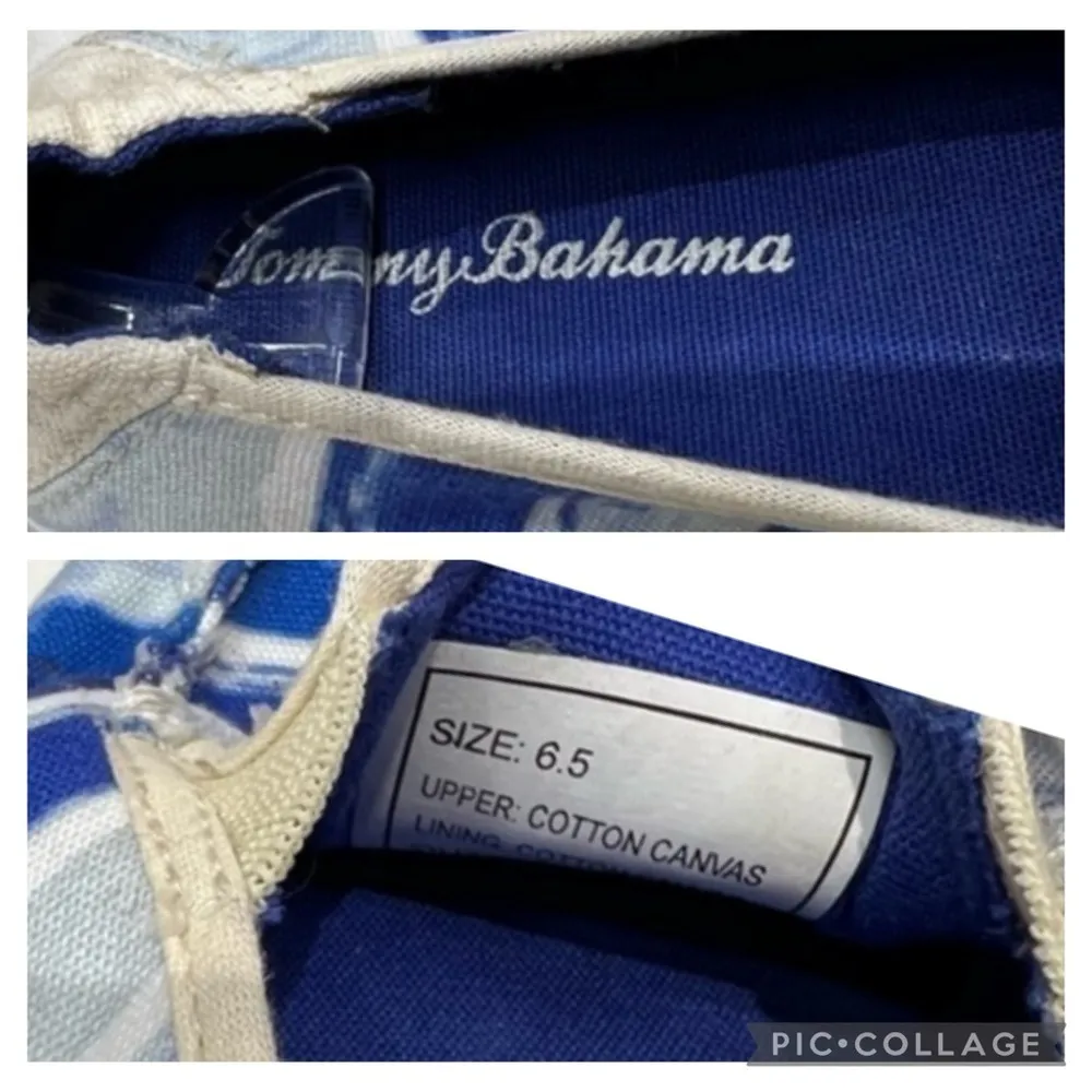 Tommy Bahama Elina Sneakers Blue Waves Nautical 6.5 Coastal Casual - Image 12