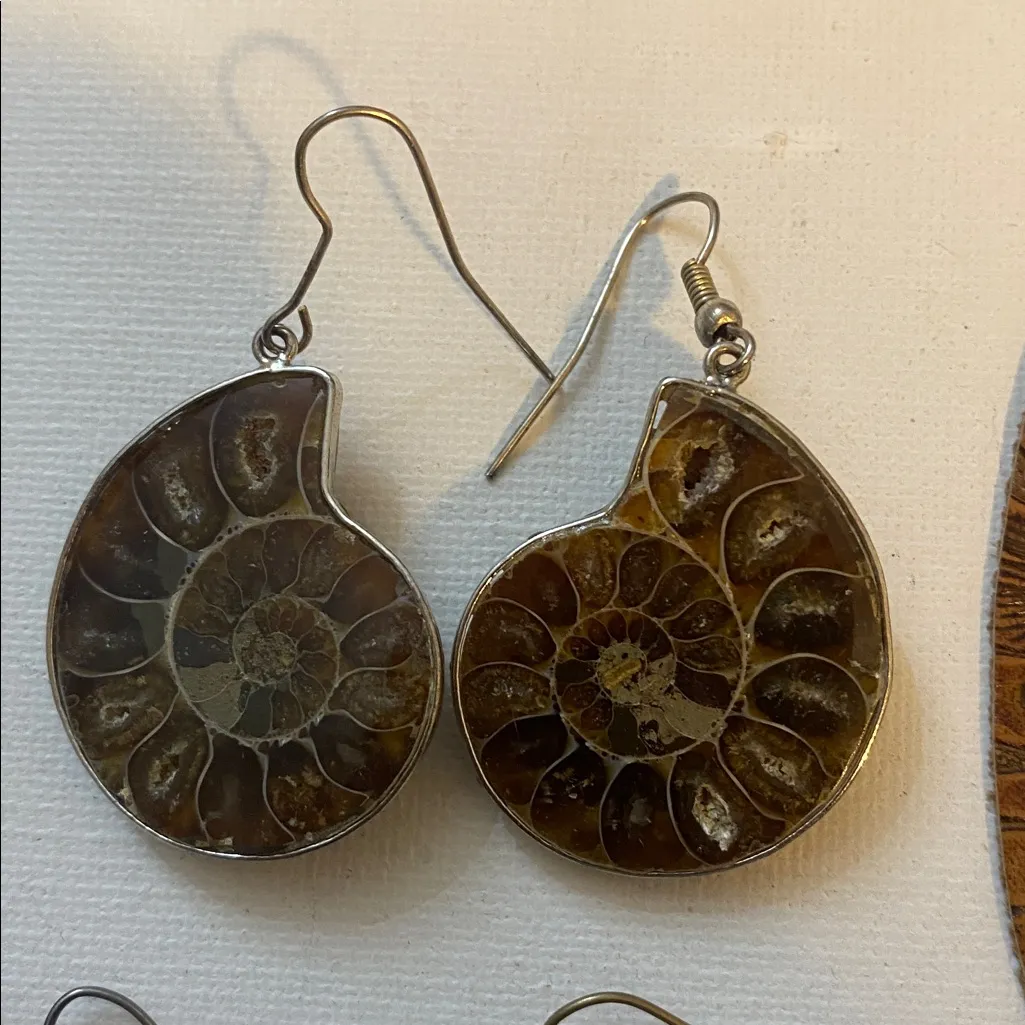 Unique Handmade Earrings Set Brown - Image 2