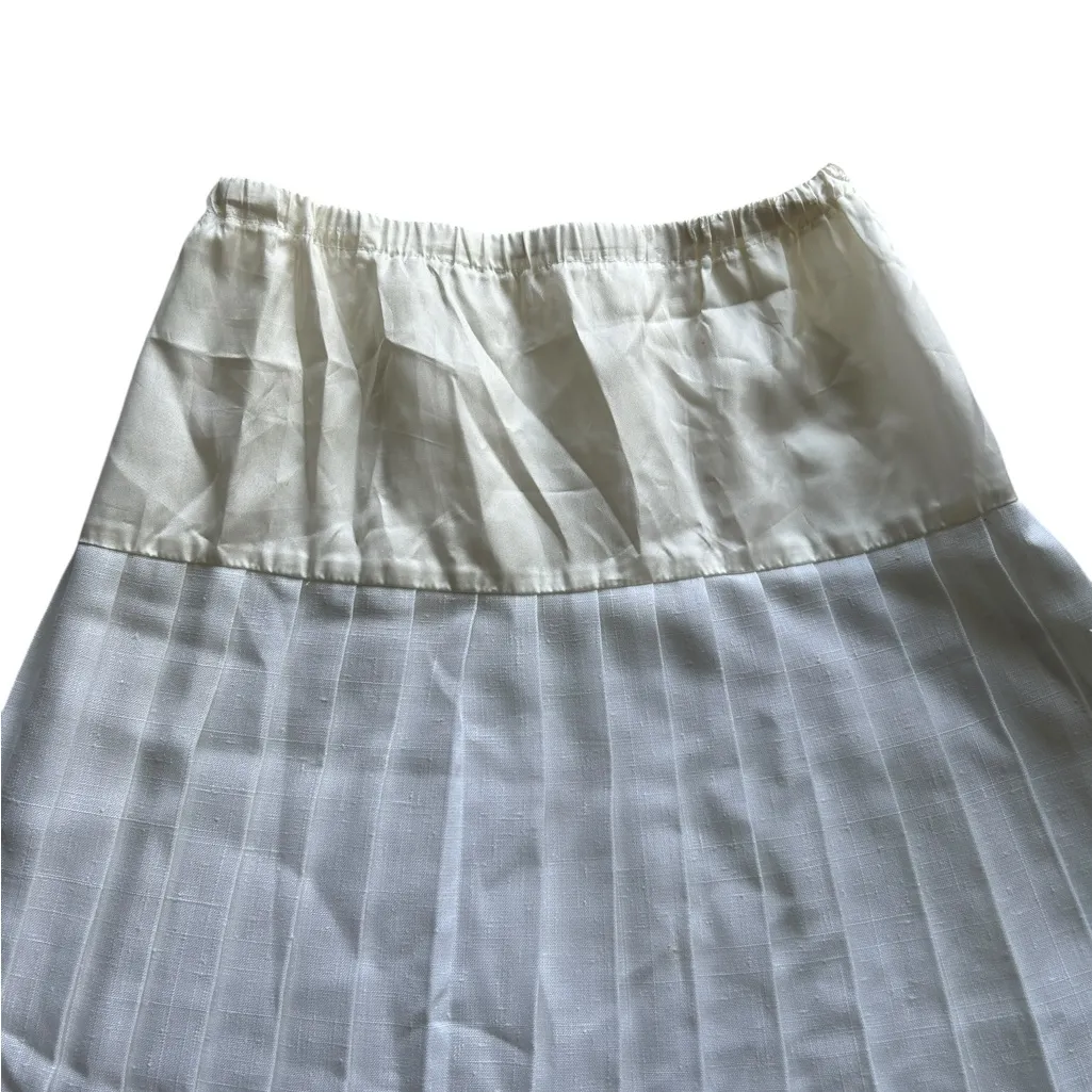NWOT Vintage 90s White & Blue Pleated Cheer/Tennis Skirt Size 4P - Image 3