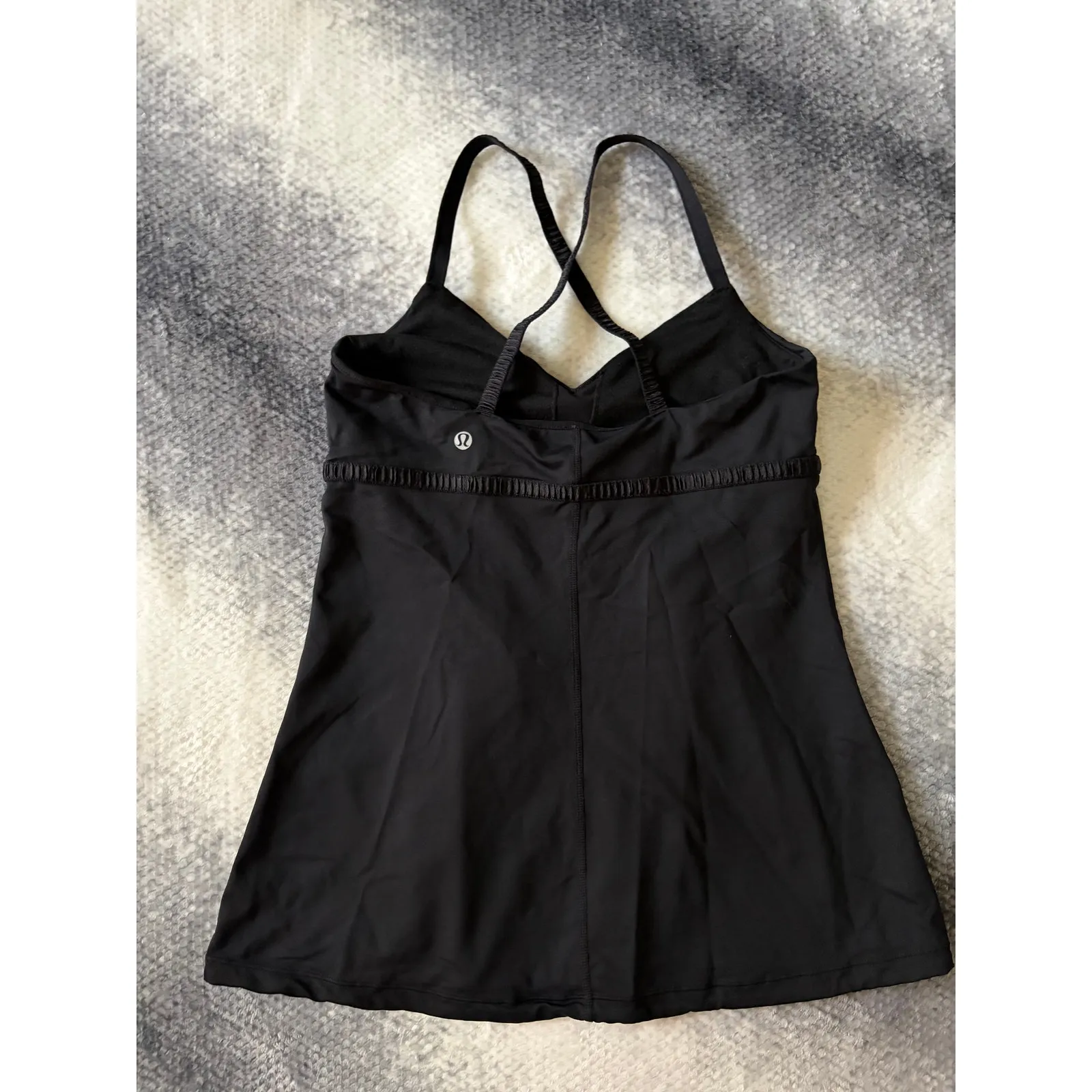 Lululemon Dance Strap Tank Black Top Criss Cross Size 6 Small Yoga Activewear - Image 2