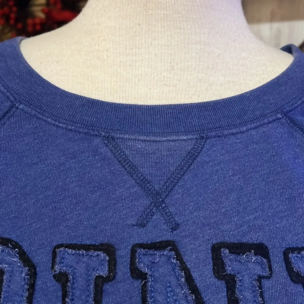 Pink Y2K sweatshirt 3d patched letters women’s size S Blue - Image 5